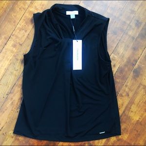 Petite sleeveless blouse